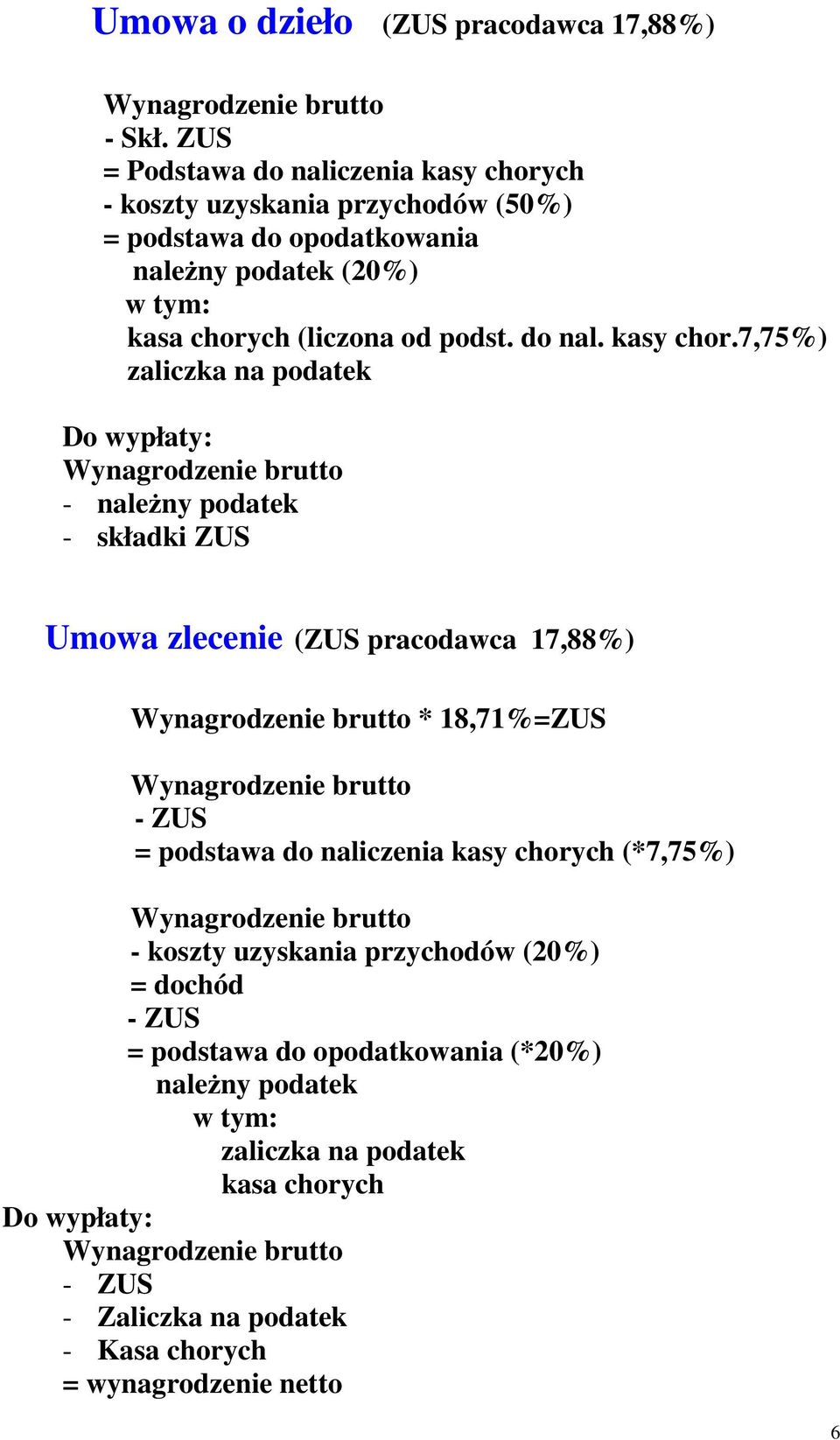 od podst. do nal. kasy chor.