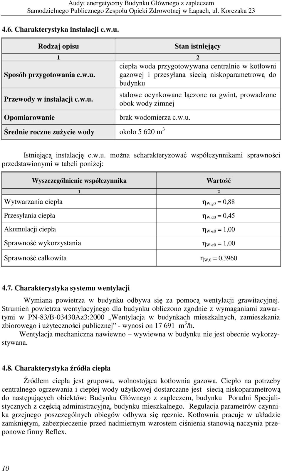 Sposób przygotowania c.w.u.