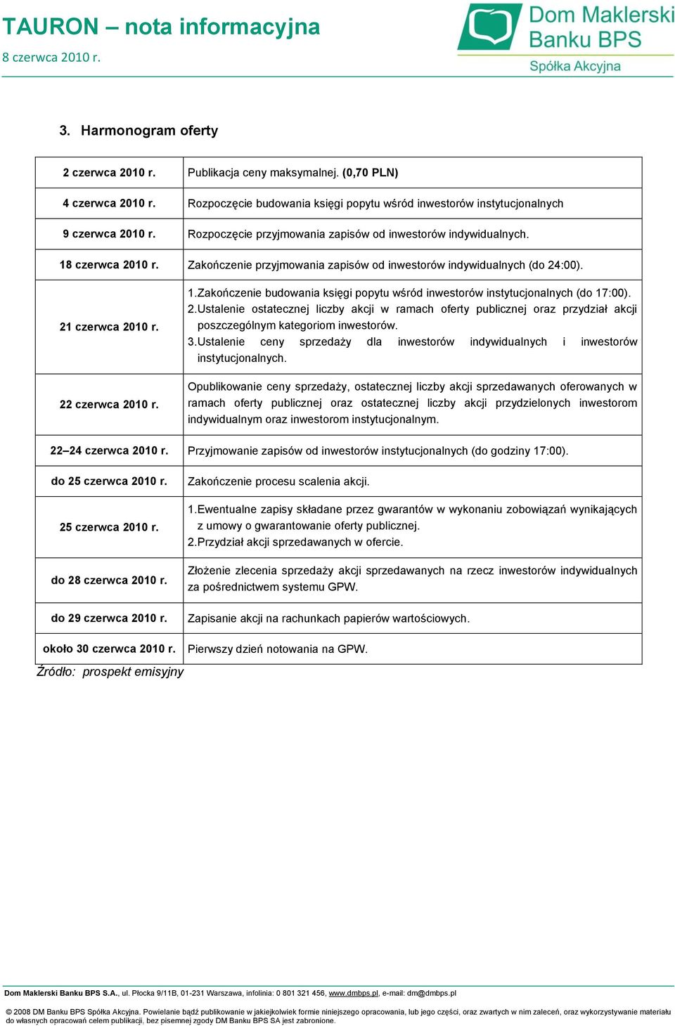 2. Ustalenie ostatecznej liczby akcji w ramach oferty publicznej oraz przydział akcji poszczególnym kategoriom inwestorów. 3.