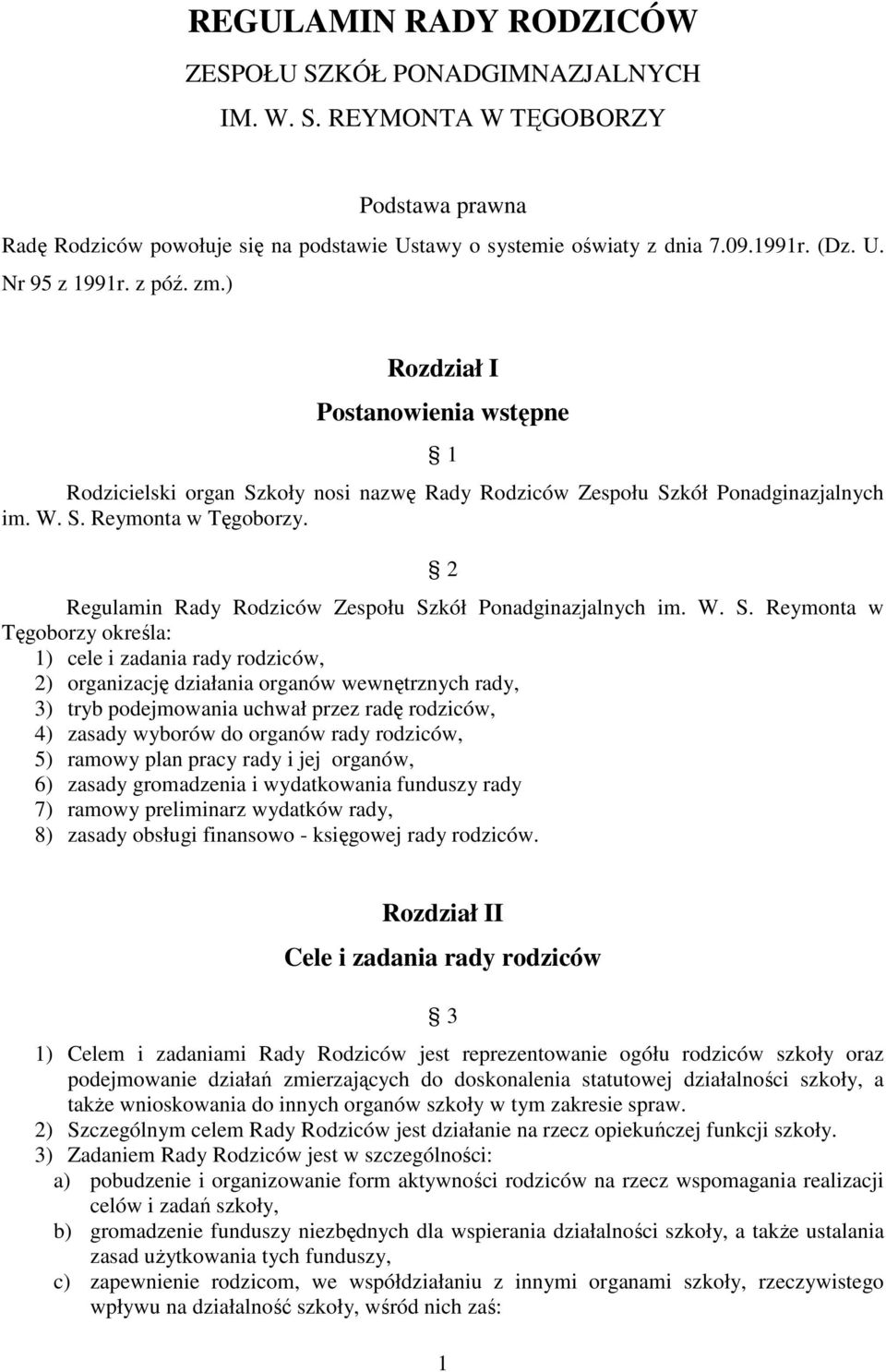 2 Regulamin Rady Rodziców Zespołu Sz