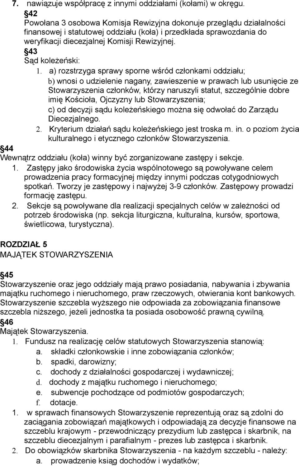 43 Sąd koleżeński: 1.