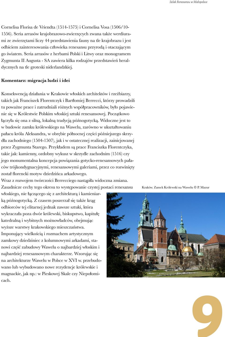 go światem. Seria arrasów z herbami Polski i Litwy oraz monogramem Zygmunta II Augusta - SA zawiera kilka rodzajów przedstawień heraldycznych na tle groteski niderlandzkiej.