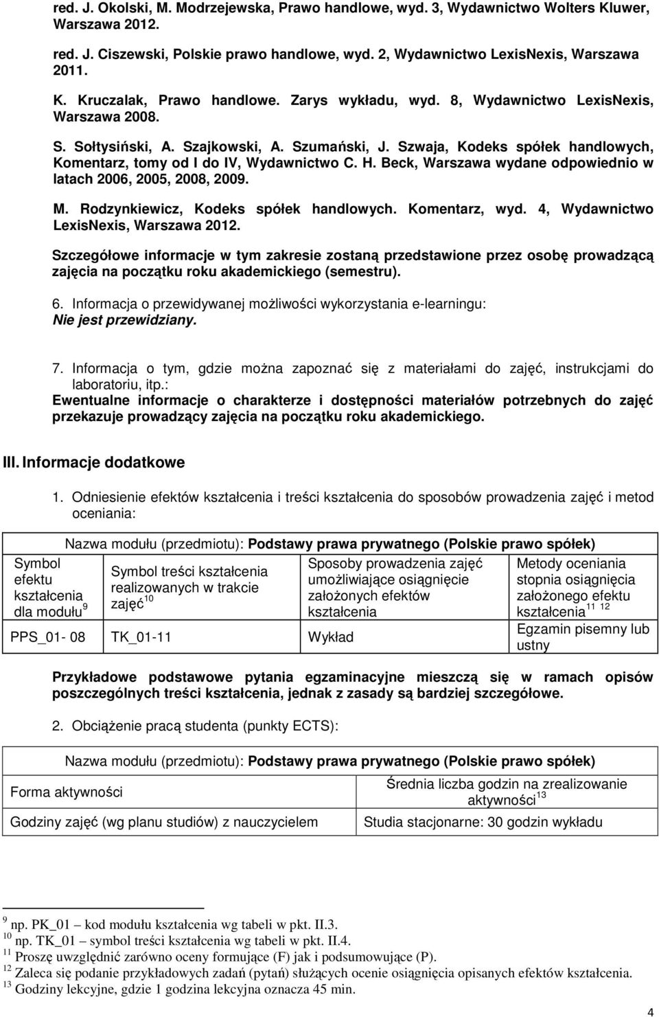 Beck, Warszawa wydane odpowiednio w latach 2006, 2005, 2008, 2009. M. Rodzynkiewicz, Kodeks spółek handlowych. Komentarz, wyd. 4, Wydawnictwo LexisNexis, Warszawa 2012.