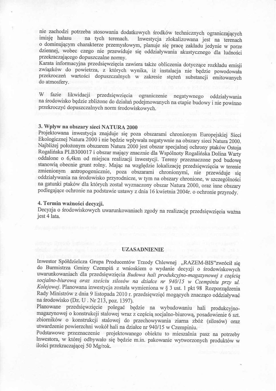 ludnosci przel<r aczajqcego dopuszczalne normy.