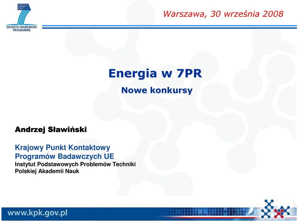 Kontaktowy Programów Badawczych UE Instytut