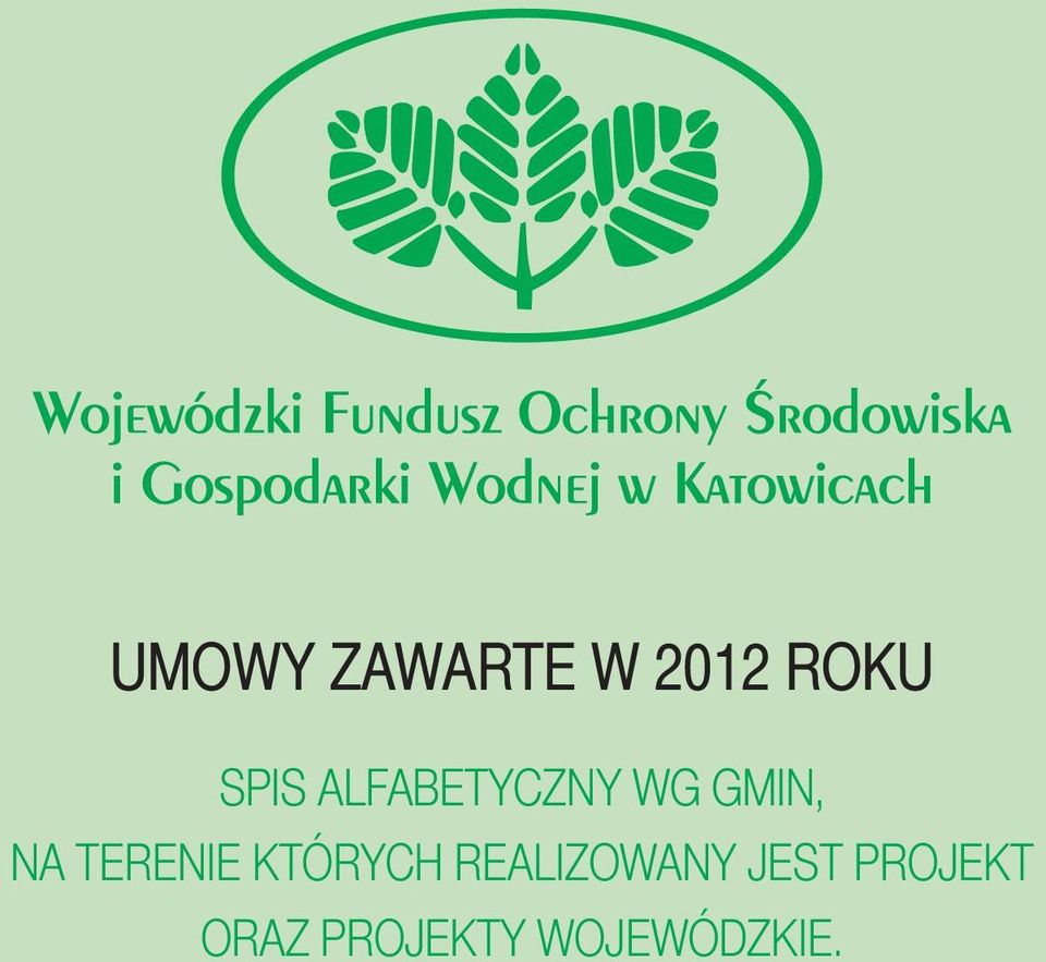 roku Spis alfabetyczny wg gmin, na terenie