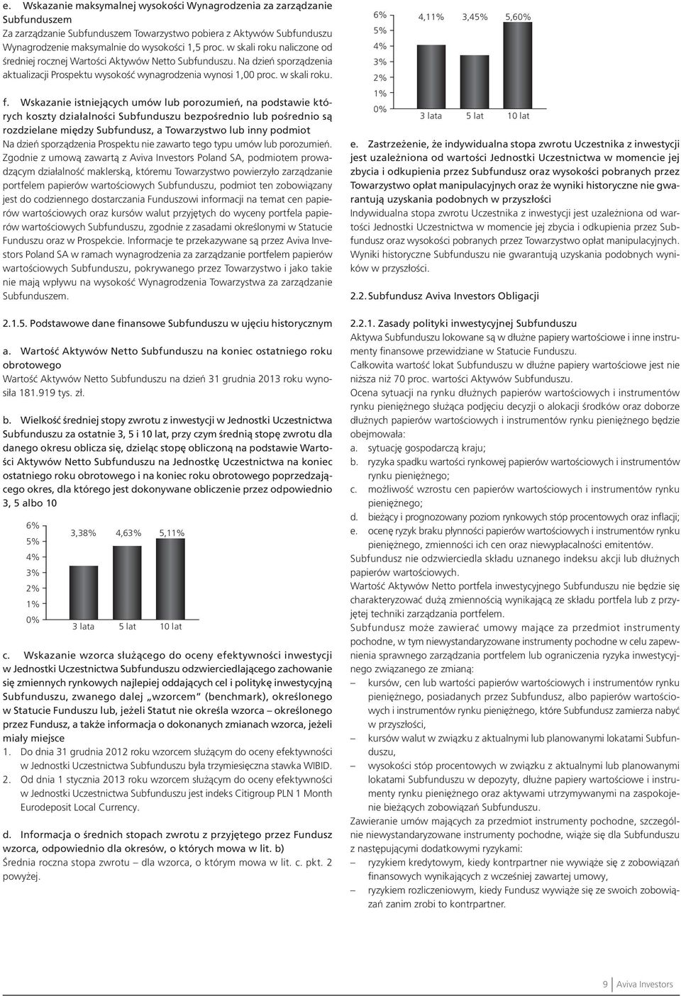Wskazanie istniejących umów lub porozumień, na podstawie których koszty działalności Subfunduszu bezpośrednio lub pośrednio są rozdzielane między Subfundusz, a Towarzystwo lub inny podmiot Na dzień