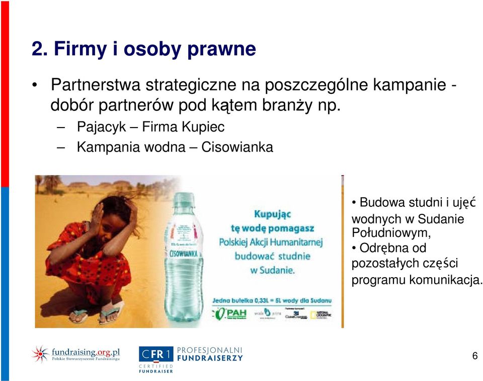 Pajacyk Firma Kupiec Kampania wodna Cisowianka Budowa studni i