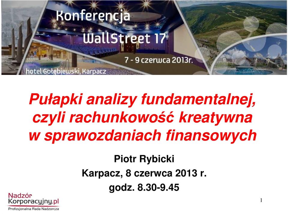 sprawozdaniach finansowych Piotr