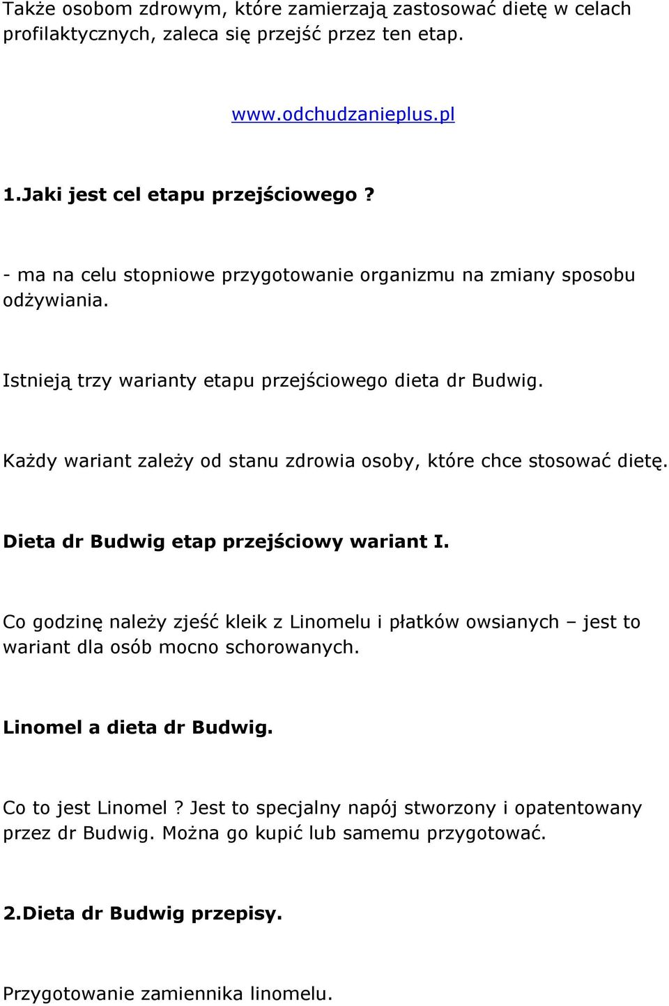 dott. budwig odchudzanie dieta