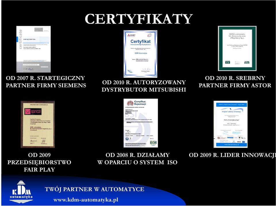 AUTORYZOWANY DYSTRYBUTOR MITSUBISHI OD 2010 R.