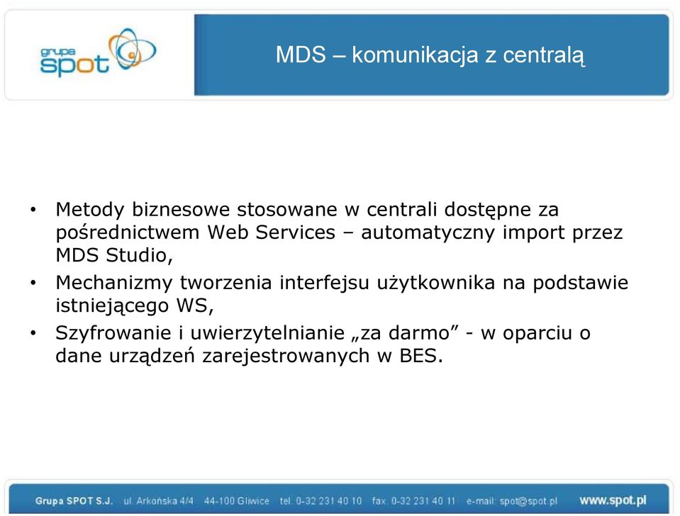 tworzenia interfejsu użytkownika na podstawie istniejącego WS, Szyfrowanie i