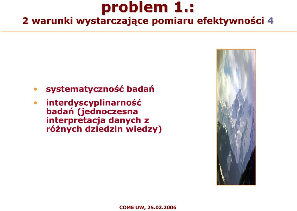 efektywności 4 systematyczność badań