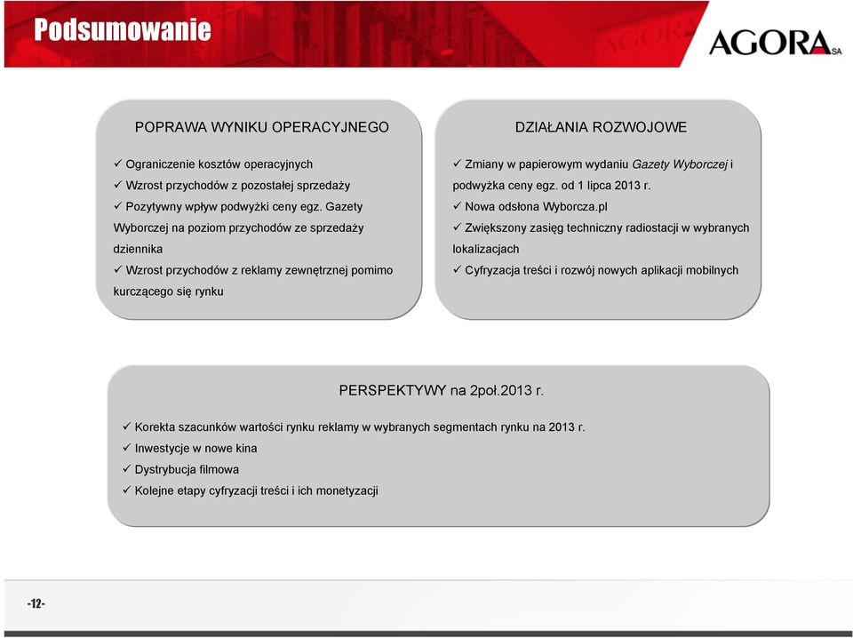 podwyżka ceny egz. od 1 lipca 213 r. Nowa odsłona Wyborcza.