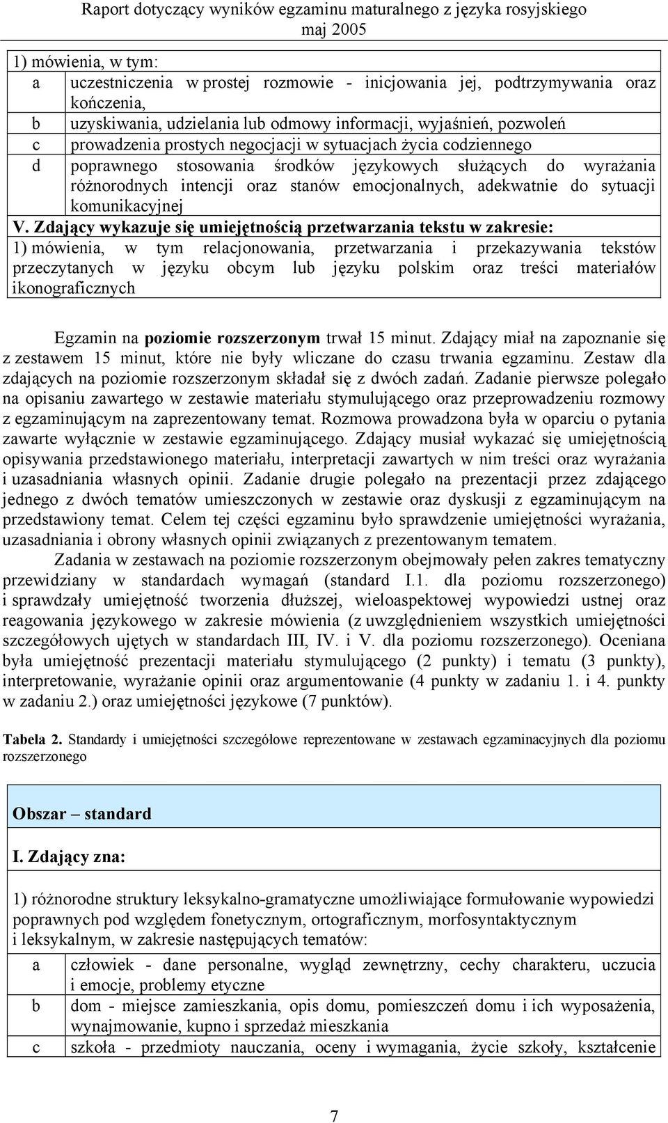 Zdający wykazuje się umiejętnością przetwarzania tekstu w zakresie: 1) mówienia, w tym relacjonowania, przetwarzania i przekazywania tekstów przeczytanych w języku obcym lub języku polskim oraz