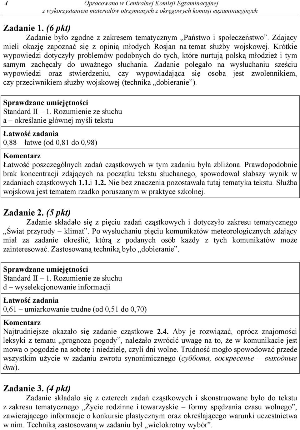 Krótkie wypowiedzi dotyczyły problemów podobnych do tych, które nurtują polską młodzież i tym samym zachęcały do uważnego słuchania.