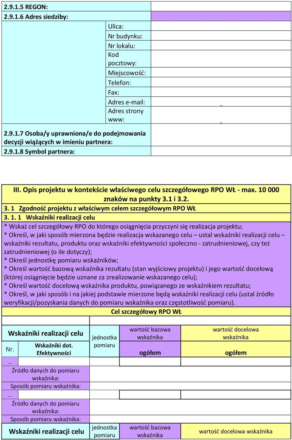 000 znaków na punkty 3.1 i 3.2. 3. 1 