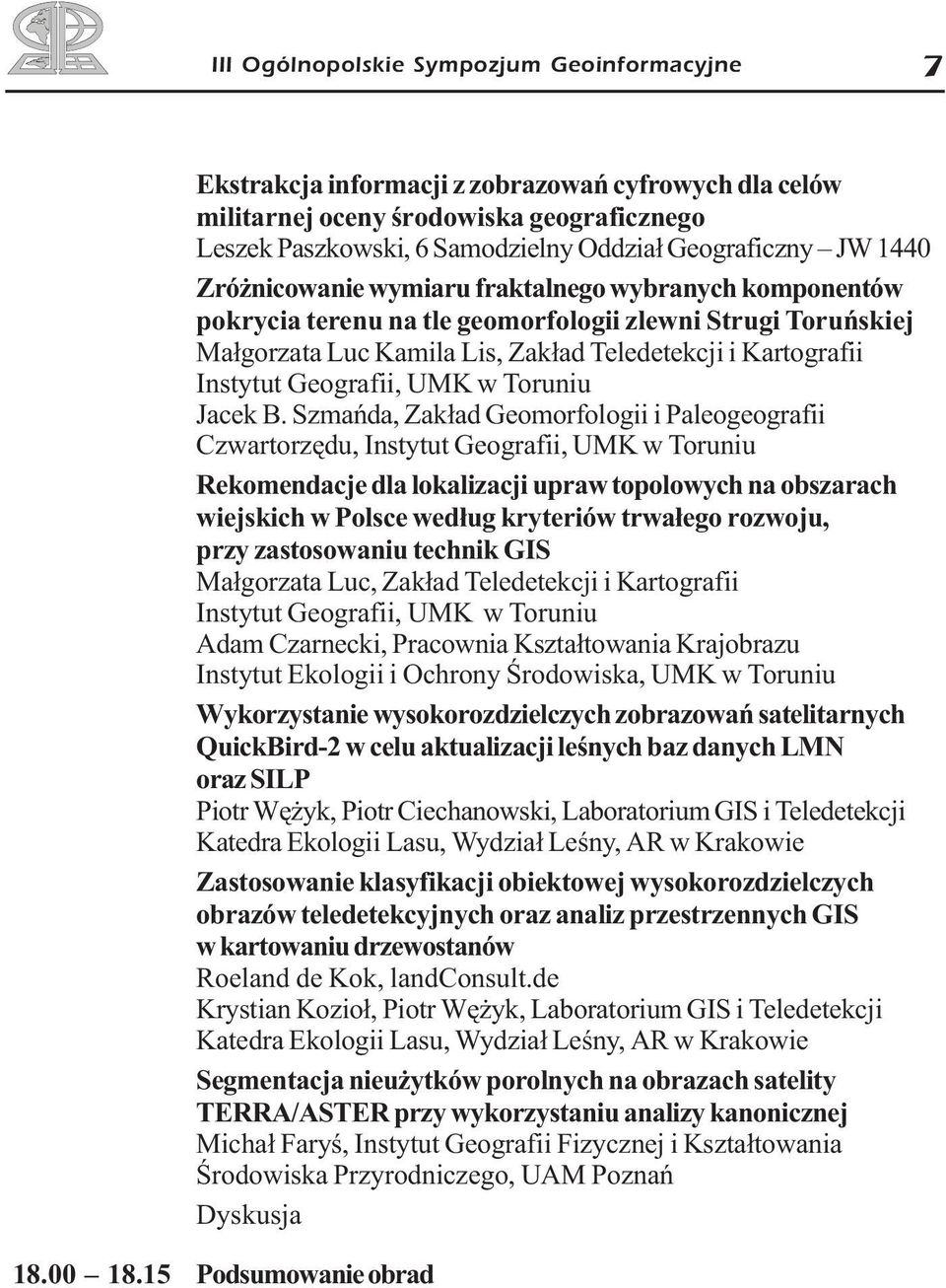 Geografii, UMK w Toruniu Jacek B.