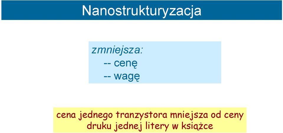 tranzystora mniejsza od ceny