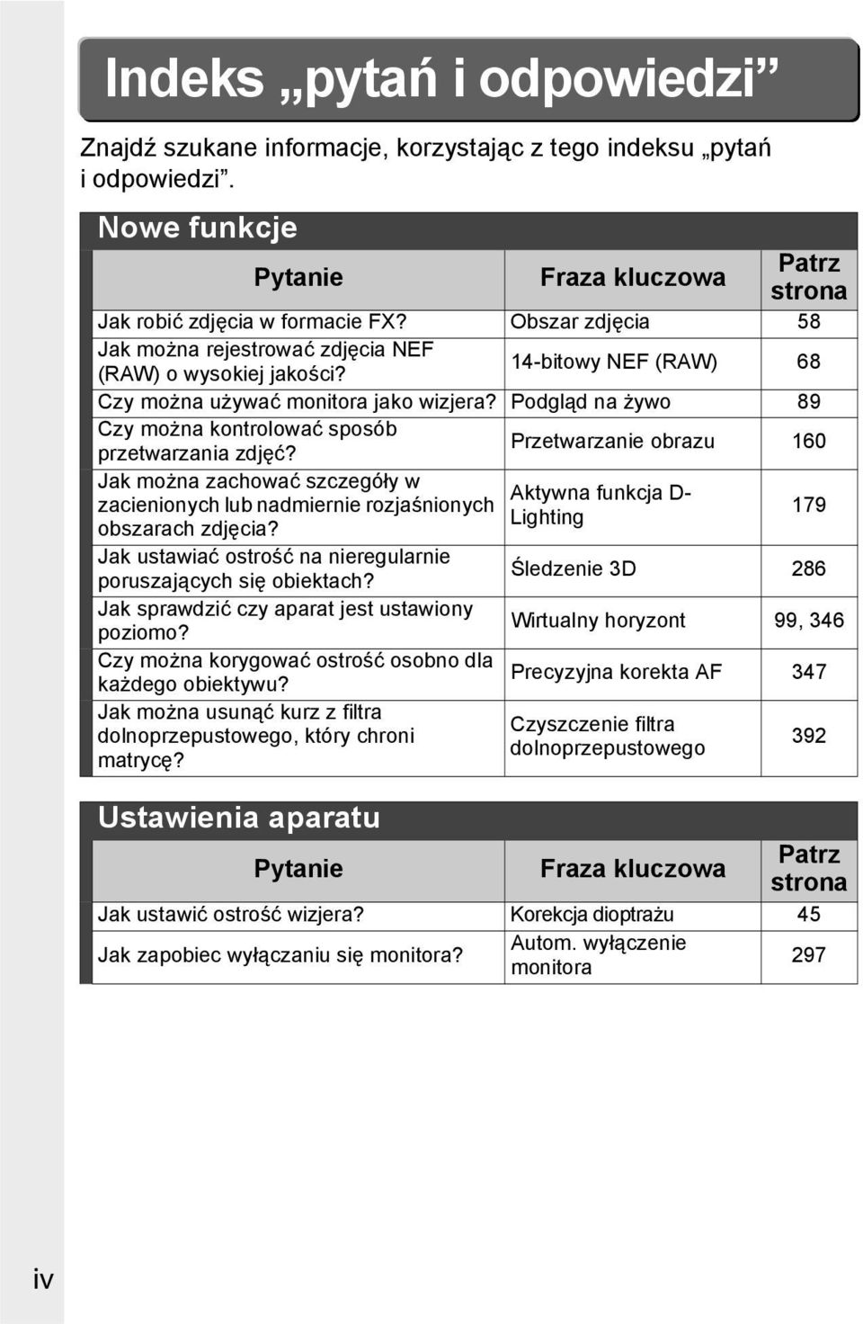 Podgląd na żywo 89 Czy można kontrolować sposób przetwarzania zdjęć?