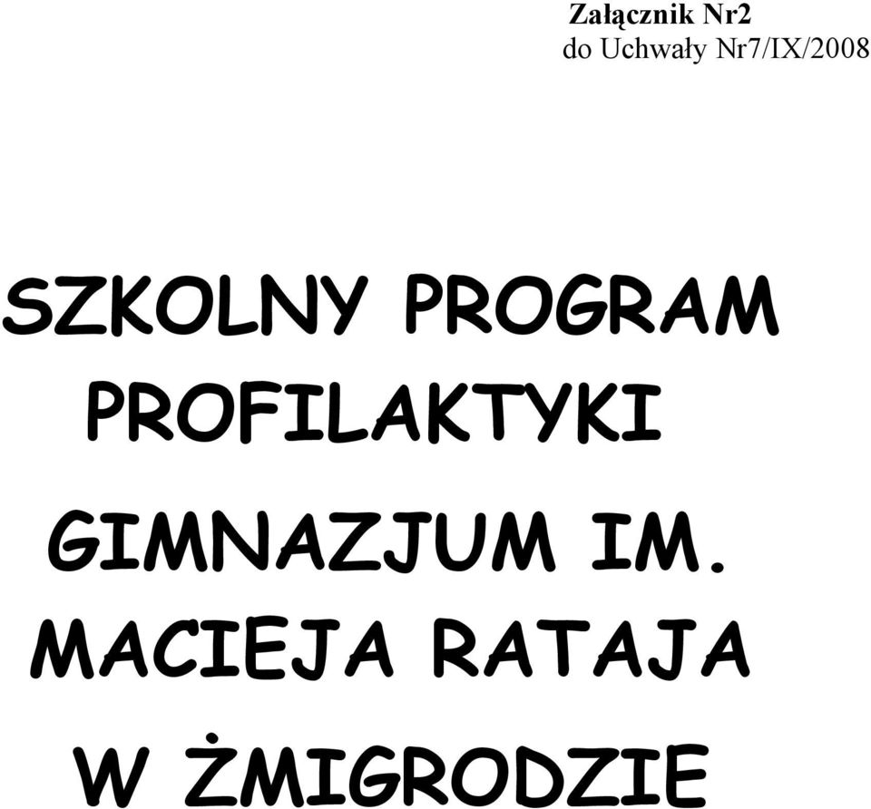 PROGRAM PROFILAKTYKI