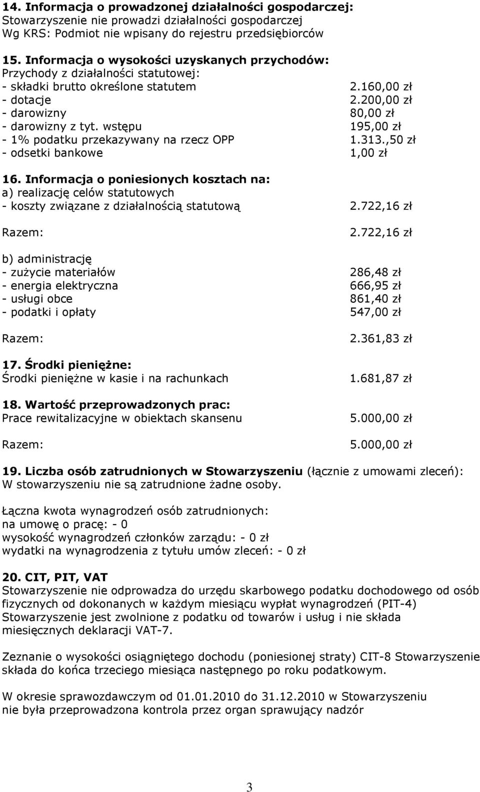 wstępu 195,00 zł - 1% podatku przekazywany na rzecz OPP 1.313.,50 zł - odsetki bankowe 1,00 zł 16.