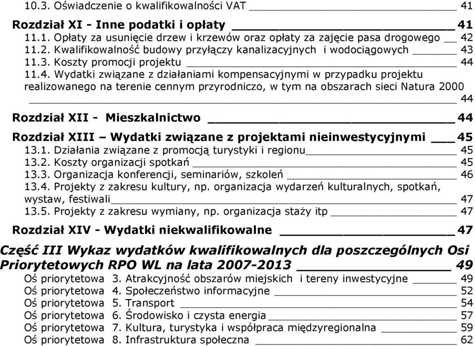 11.3. Koszty promocji projektu 44