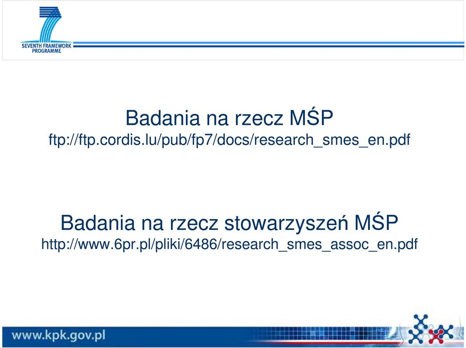 pdf Badania na rzecz stowarzyszeń MŚP