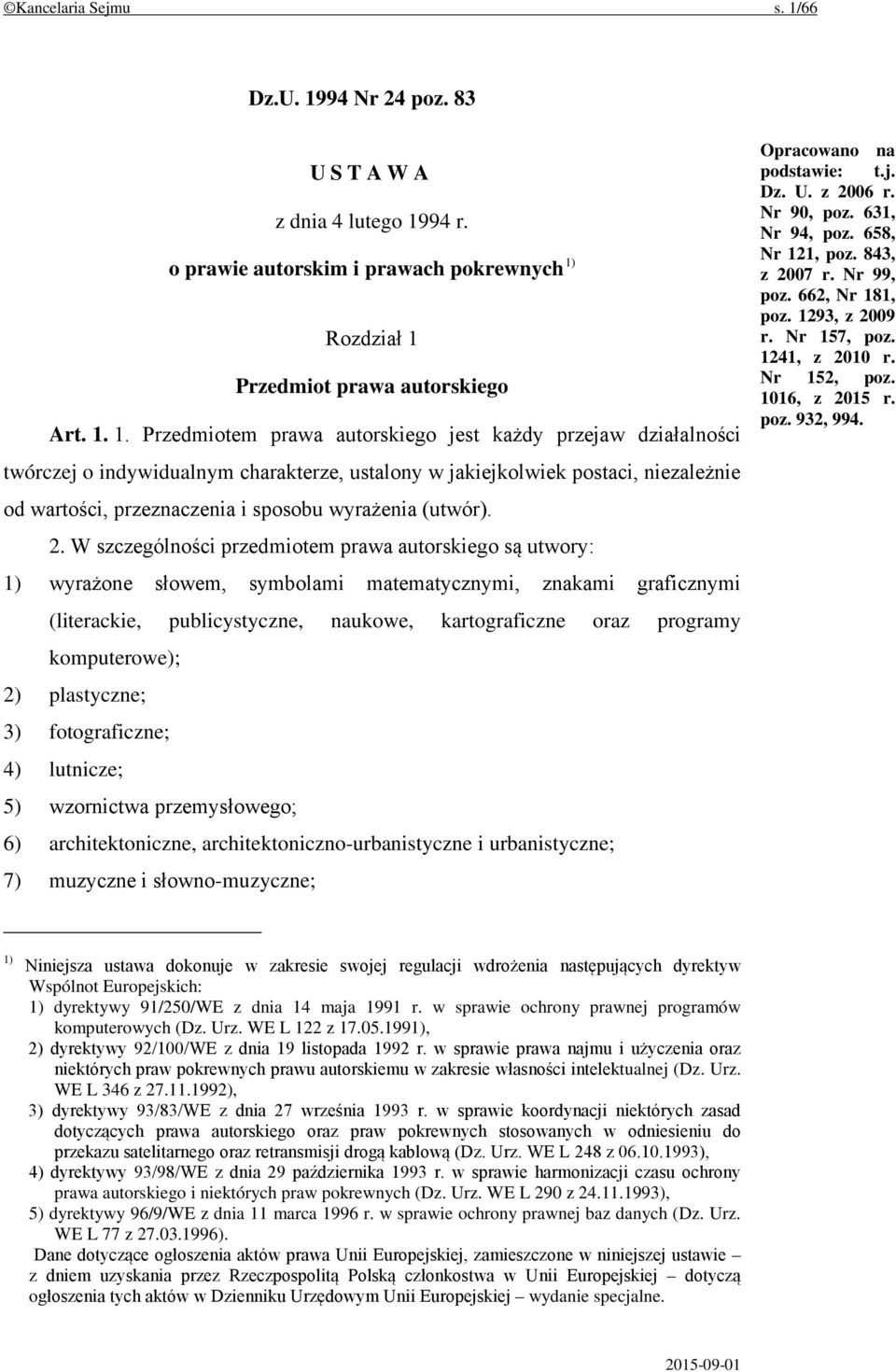 94 Nr 24 poz. 83 USTAWA z dnia 4 lutego 19