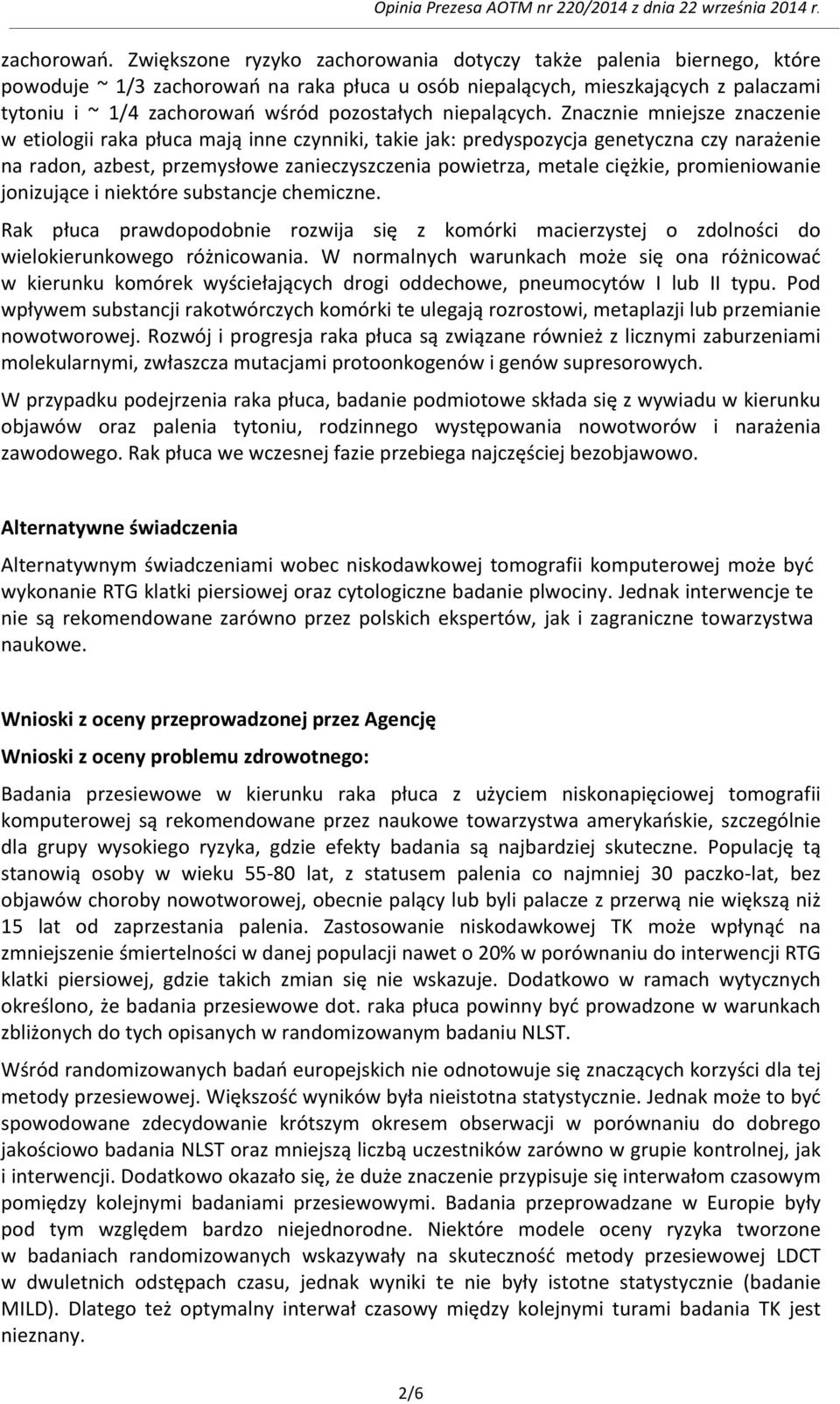 niepalących.