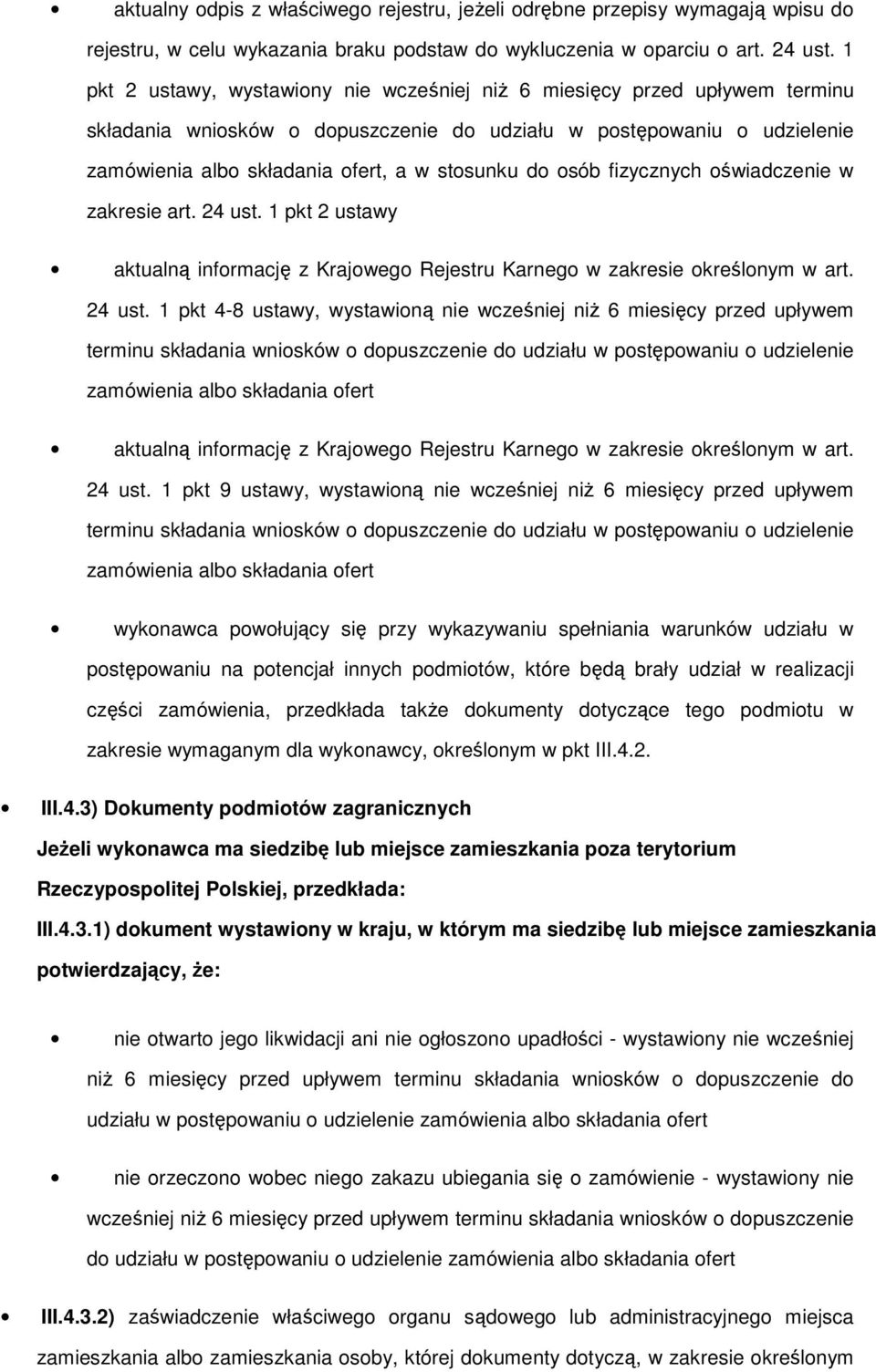 fizycznych świadczenie w zakresie art. 24 ust.