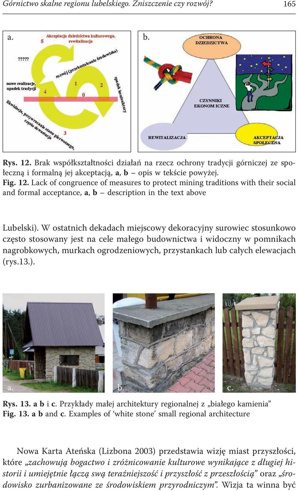 Lack of congruence of measures to protect mining traditions with their social and formal acceptance, a, b description in the text above Lubelski).