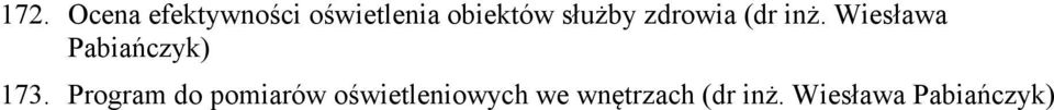 Wiesława Pabiańczyk) 173.
