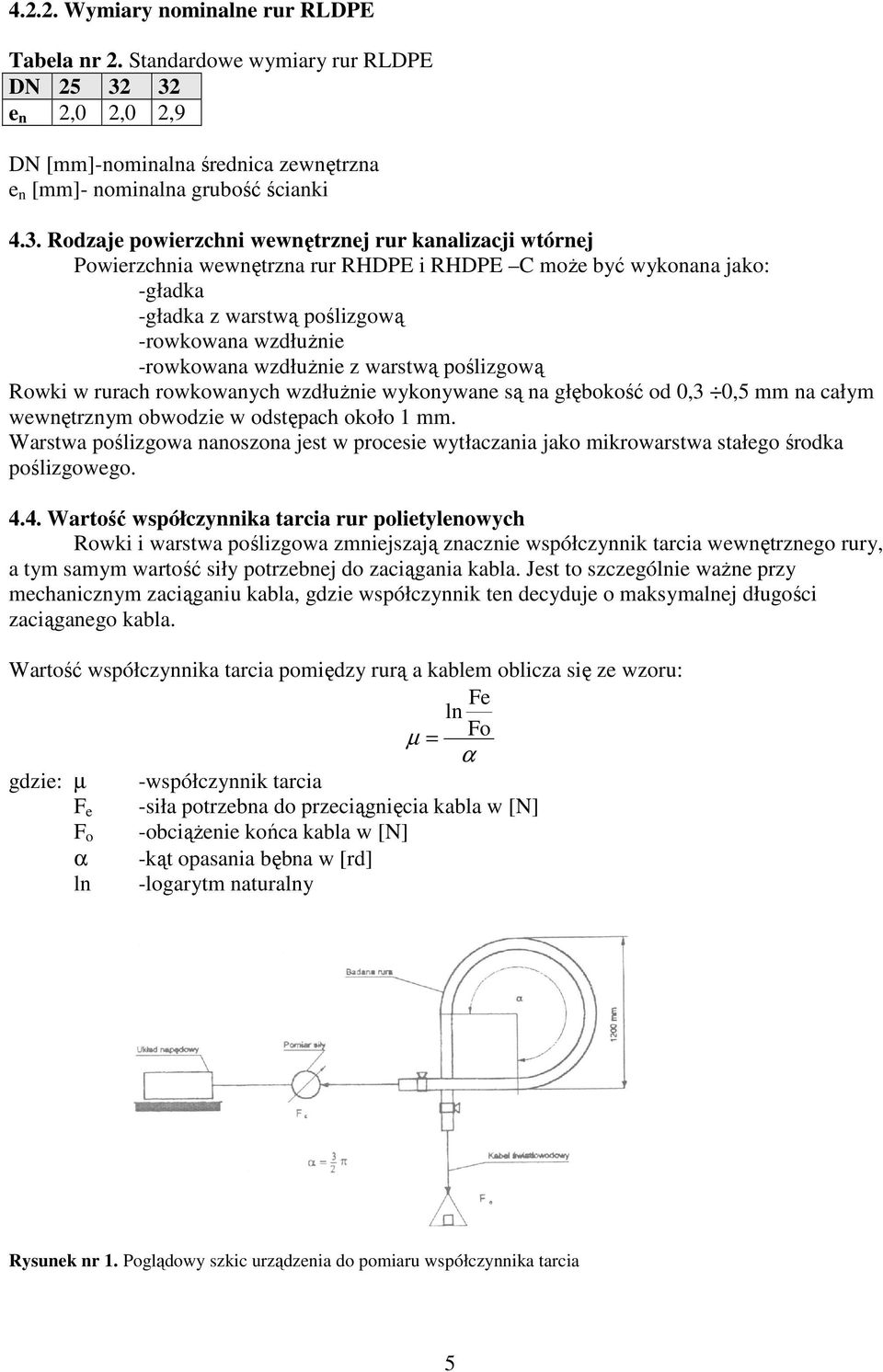 moŝe być wykonana jako: -gładka -gładka z warstwą poślizgową -rowkowana wzdłuŝnie -rowkowana wzdłuŝnie z warstwą poślizgową Rowki w rurach rowkowanych wzdłuŝnie wykonywane są na głębokość od 0,3 0,5
