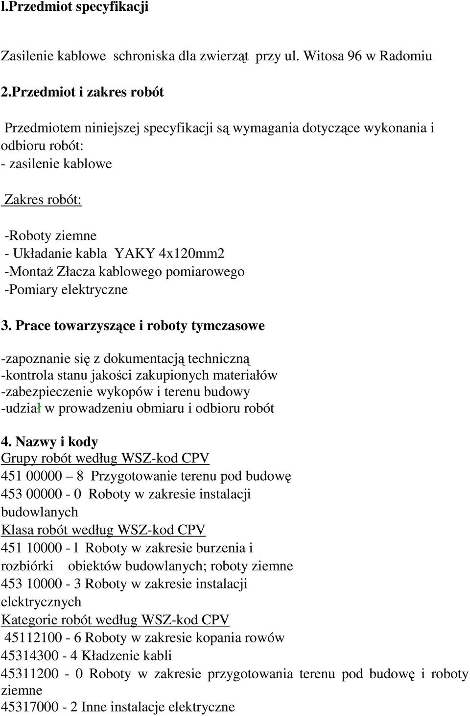 Złacza kablowego pomiarowego -Pomiary elektryczne 3.