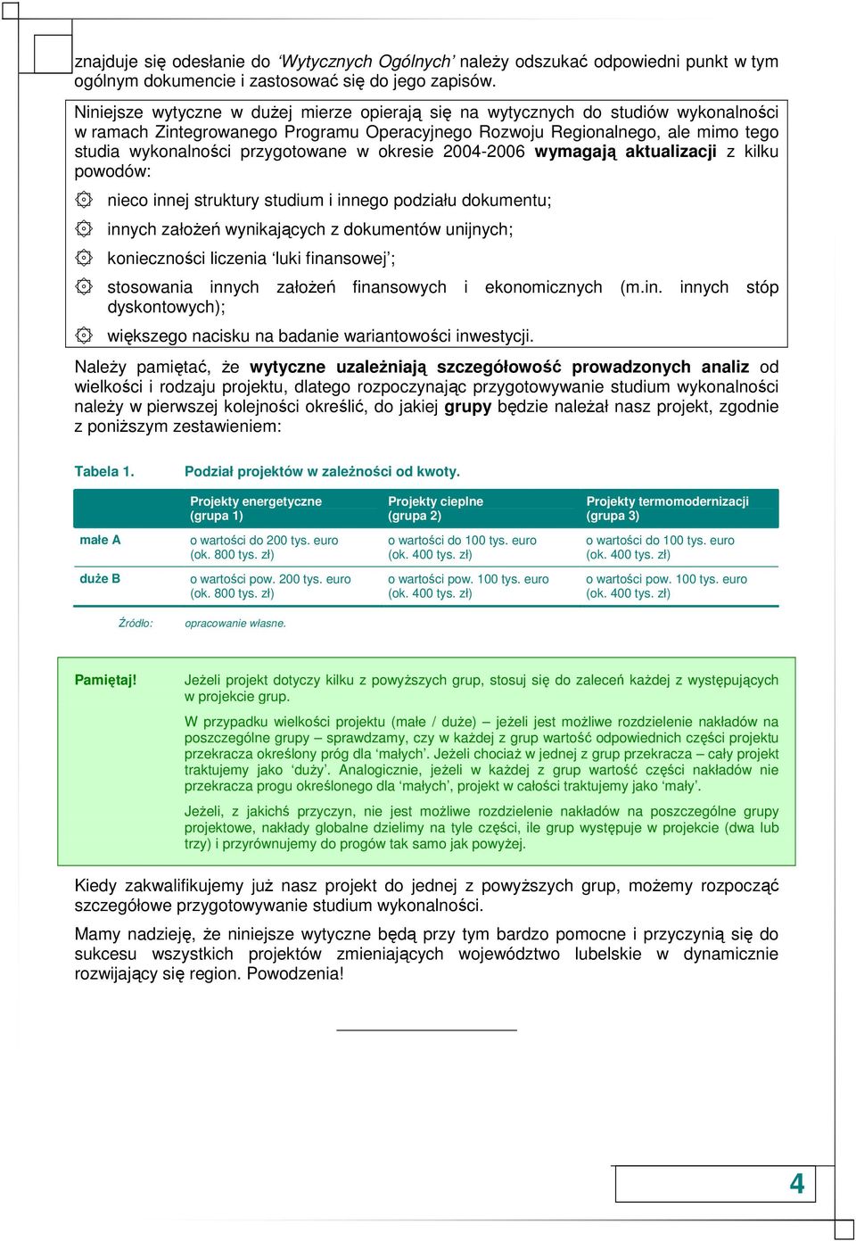 w okresie 2004-2006 wymagają aktualizacji z kilku powodów: nieco innej struktury studium i innego podziału dokumentu; innych załoŝeń wynikających z dokumentów unijnych; konieczności liczenia luki