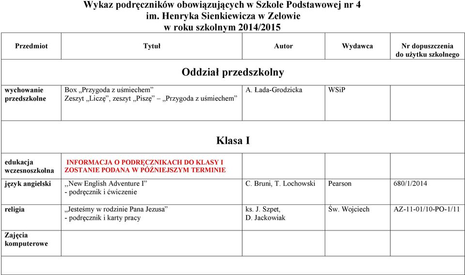 przedszkolne Box Przygoda z uśmiechem Zeszyt Liczę, zeszyt Piszę Przygoda z uśmiechem A.