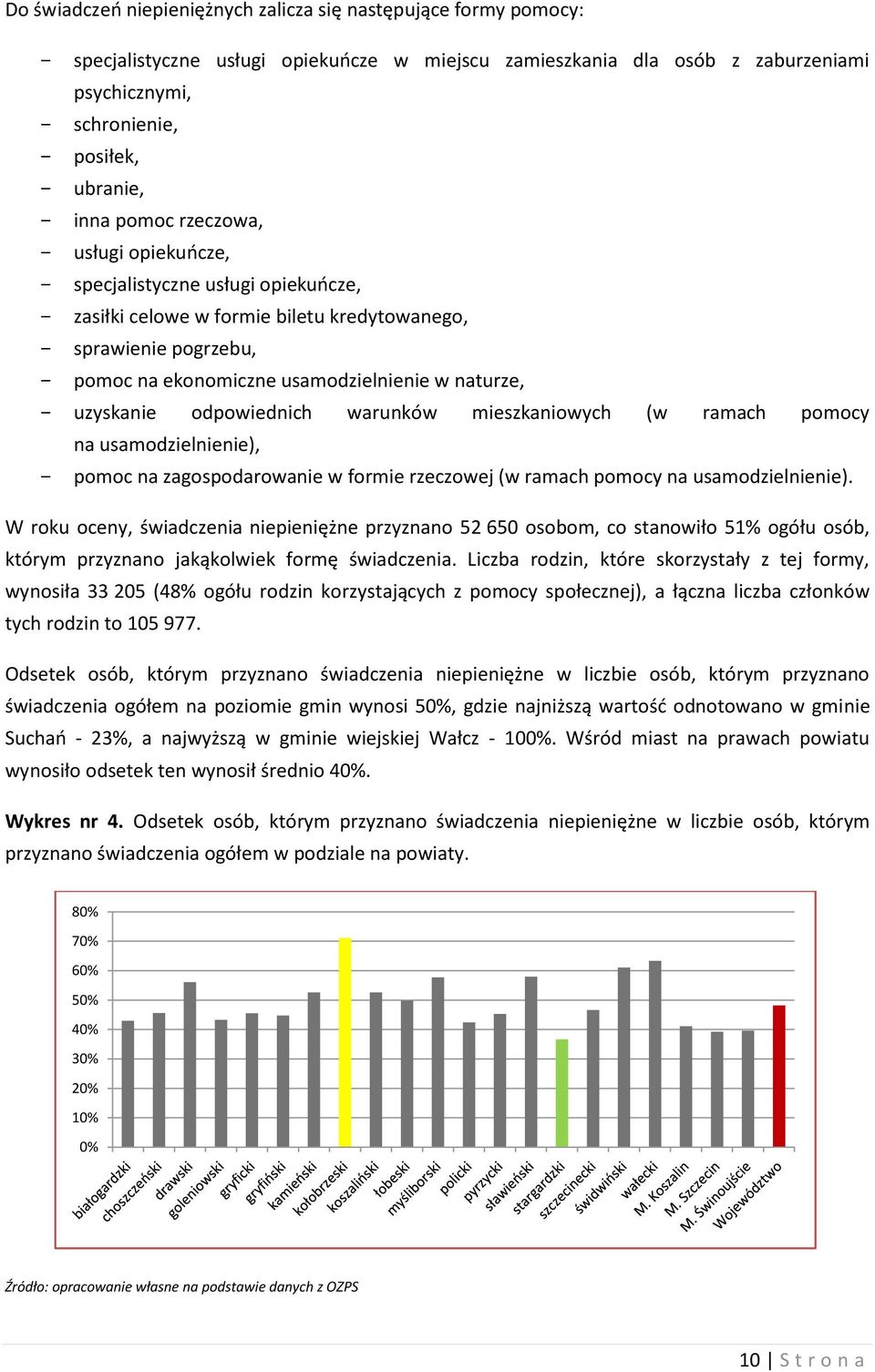 naturze, - uzyskanie odpowiednich warunków mieszkaniowych (w ramach pomocy na usamodzielnienie), - pomoc na zagospodarowanie w formie rzeczowej (w ramach pomocy na usamodzielnienie).