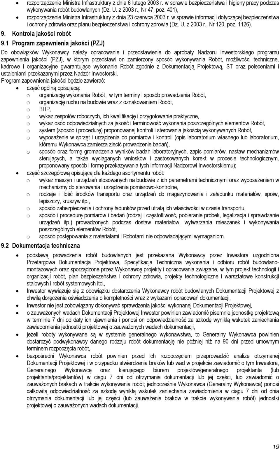 1126). 9. Kntrla jakści rbót 9.