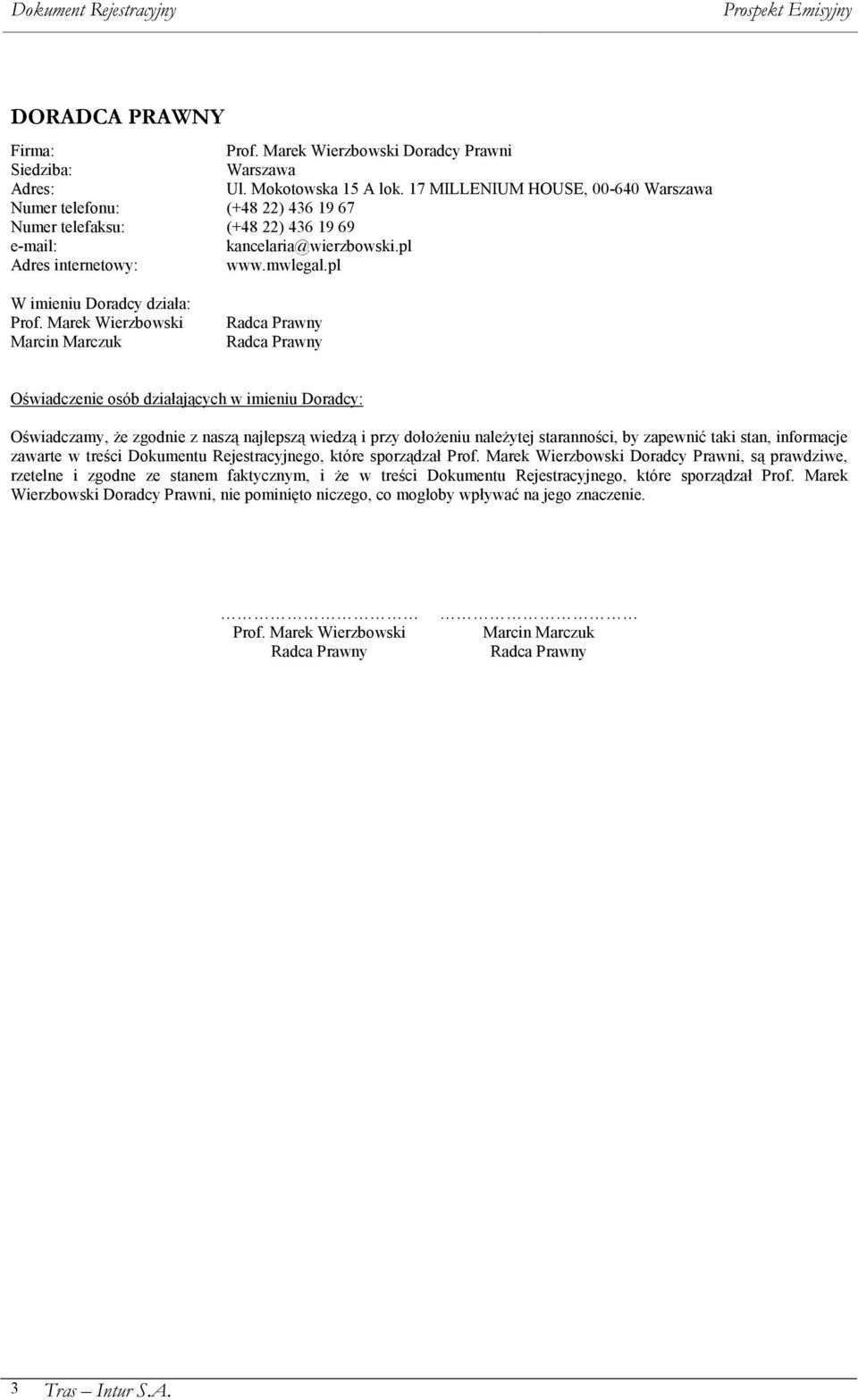 pl W imieniu Doradcy działa: Prof.