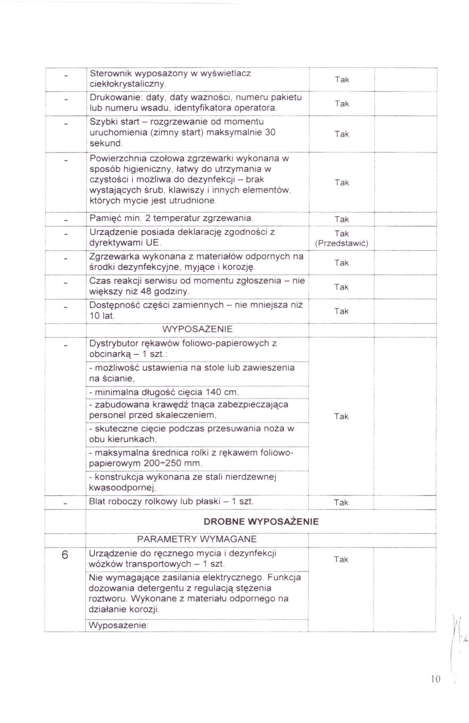 Powerzchna czołowa zgrzewark wykonana w sposób hgenczny łatwy do utrzymana w czystośc możlwa do dezynfekcj - brak wystających śrub klawszy nnych elementów których myce jest utrudnone. - Pamęć mn.
