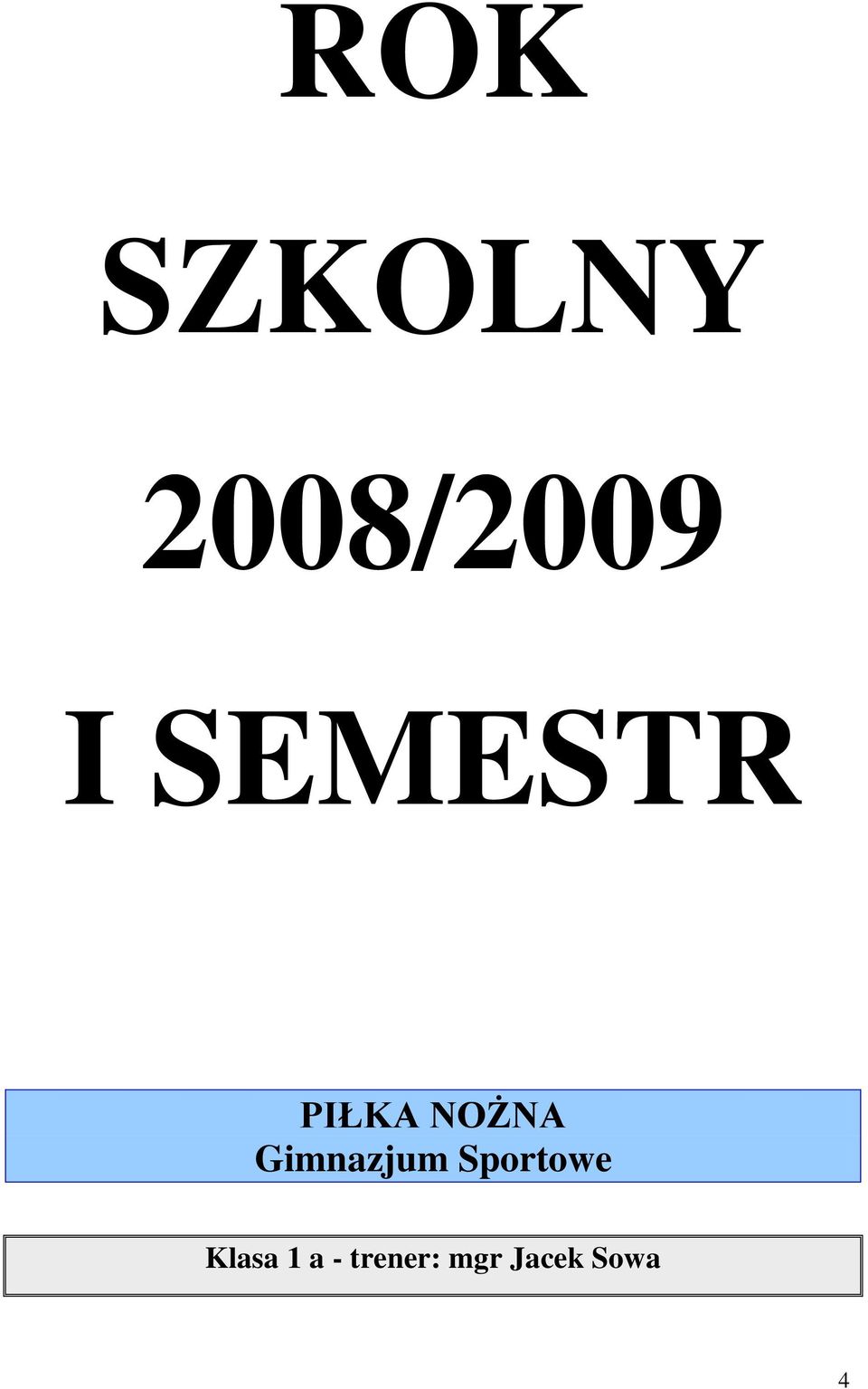 Gimnazjum Sportowe Klasa