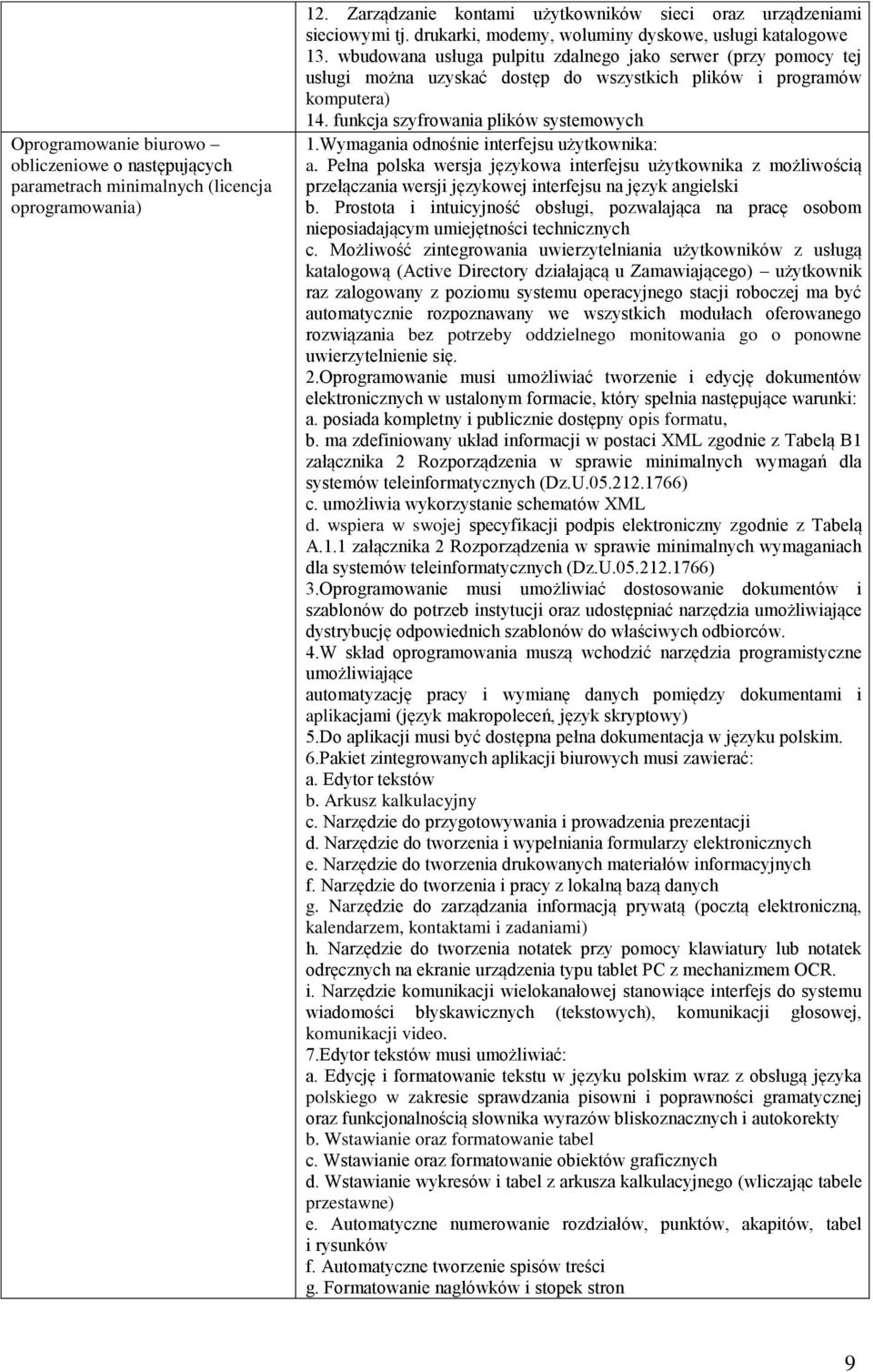 funkcja szyfrowania plików systemowych 1.Wymagania odnośnie interfejsu użytkownika: a.