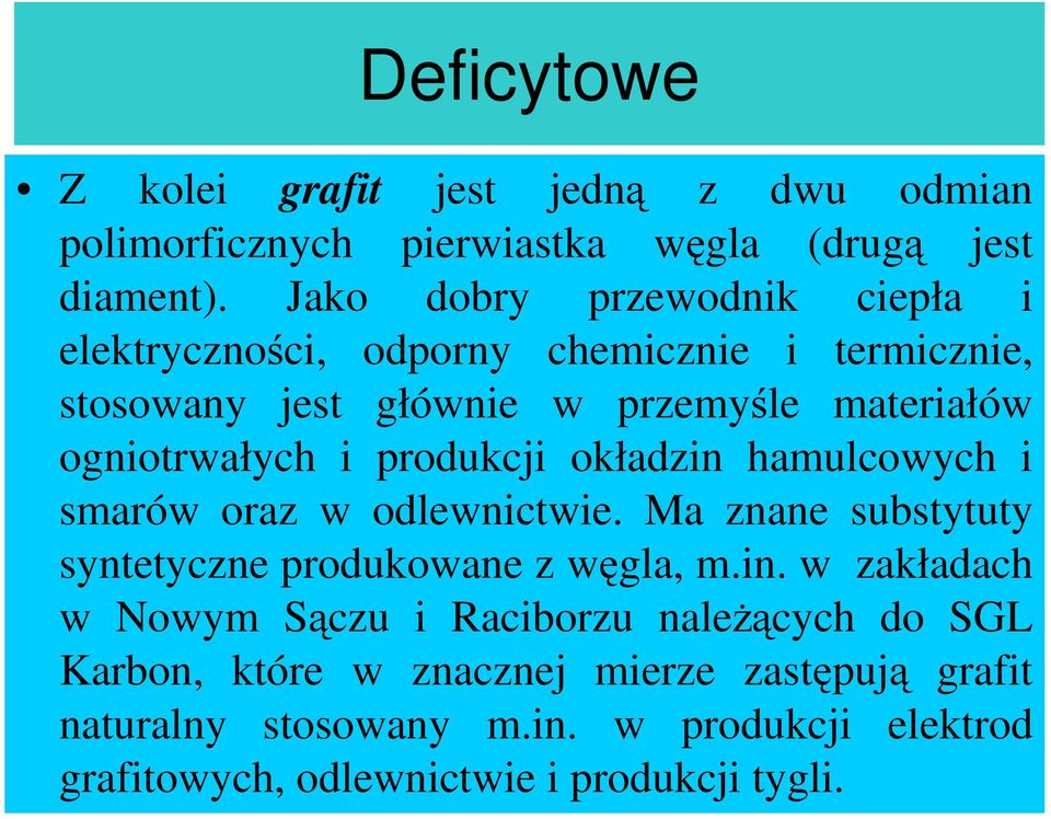 i produkcji okładzin 