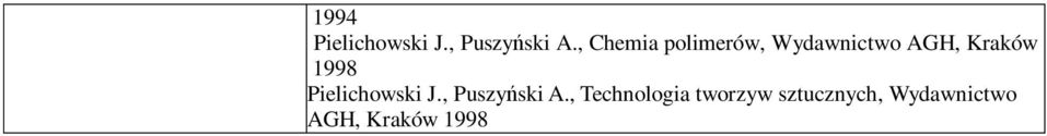 1998 Pielichowski J., Puszy ski A.