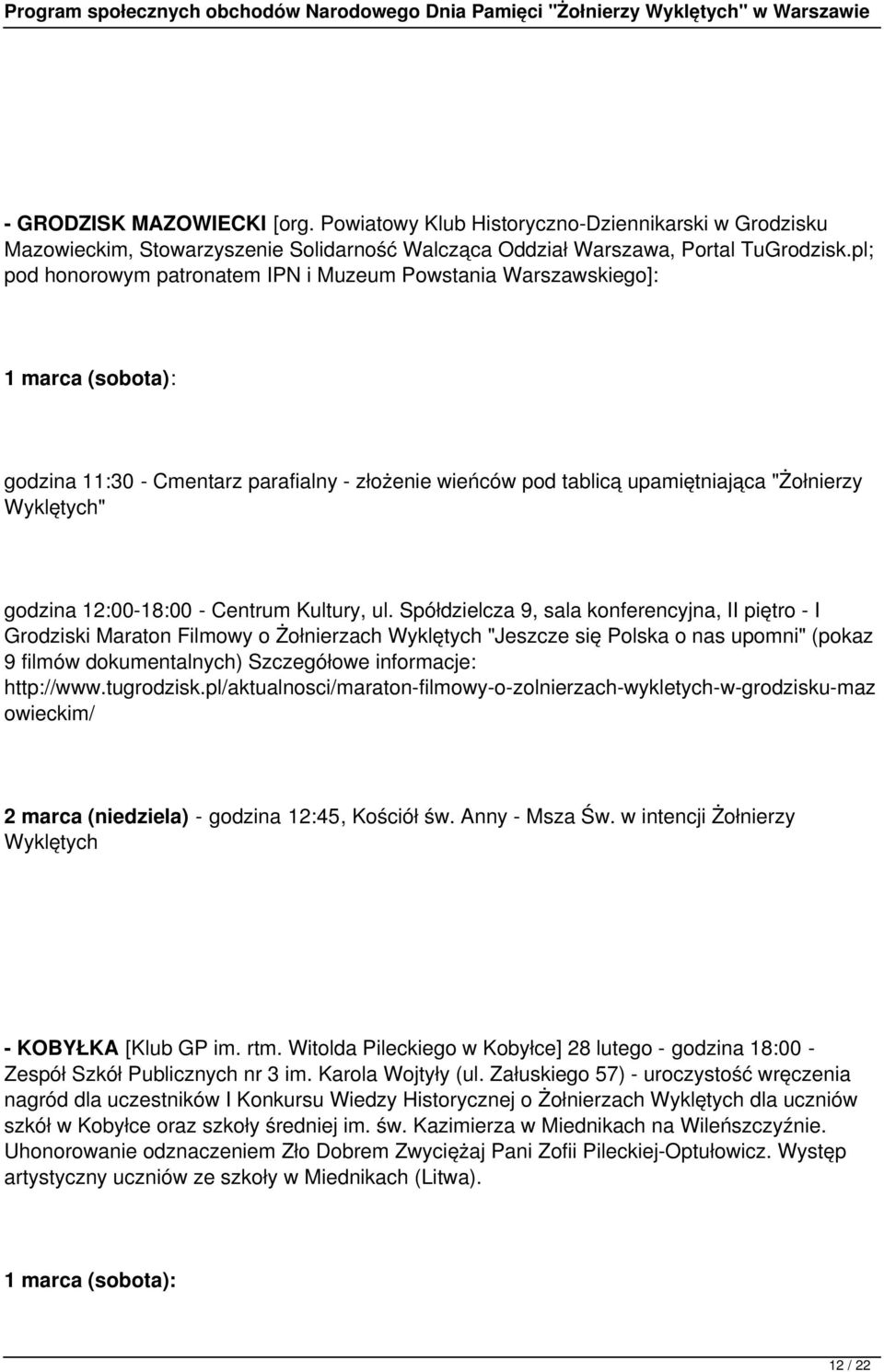 12:00-18:00 - Centrum Kultury, ul.