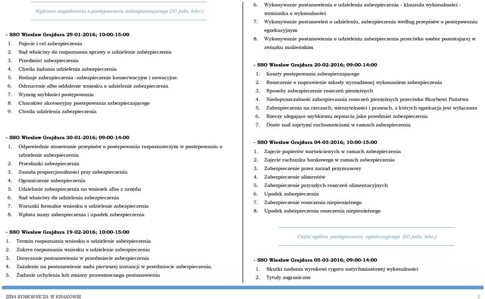 Rodzaje zabezpieczenia -zabezpieczenie konserwacyjne i nowacyjne. 6. Odrzucenie albo oddalenie wniosku o udzielenie zabezpieczenia 7. Wymóg szybkości postępowania 8.