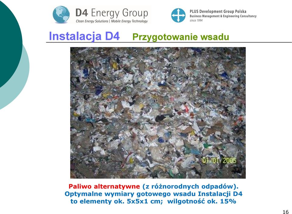 Optymalne wymiary gotowego wsadu Instalacji