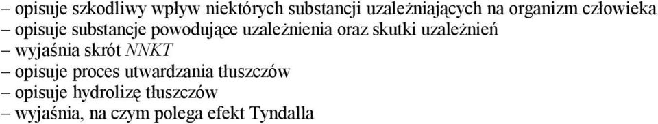 skutki uzależnień wyjaśnia skrót NNKT opisuje proces utwardzania