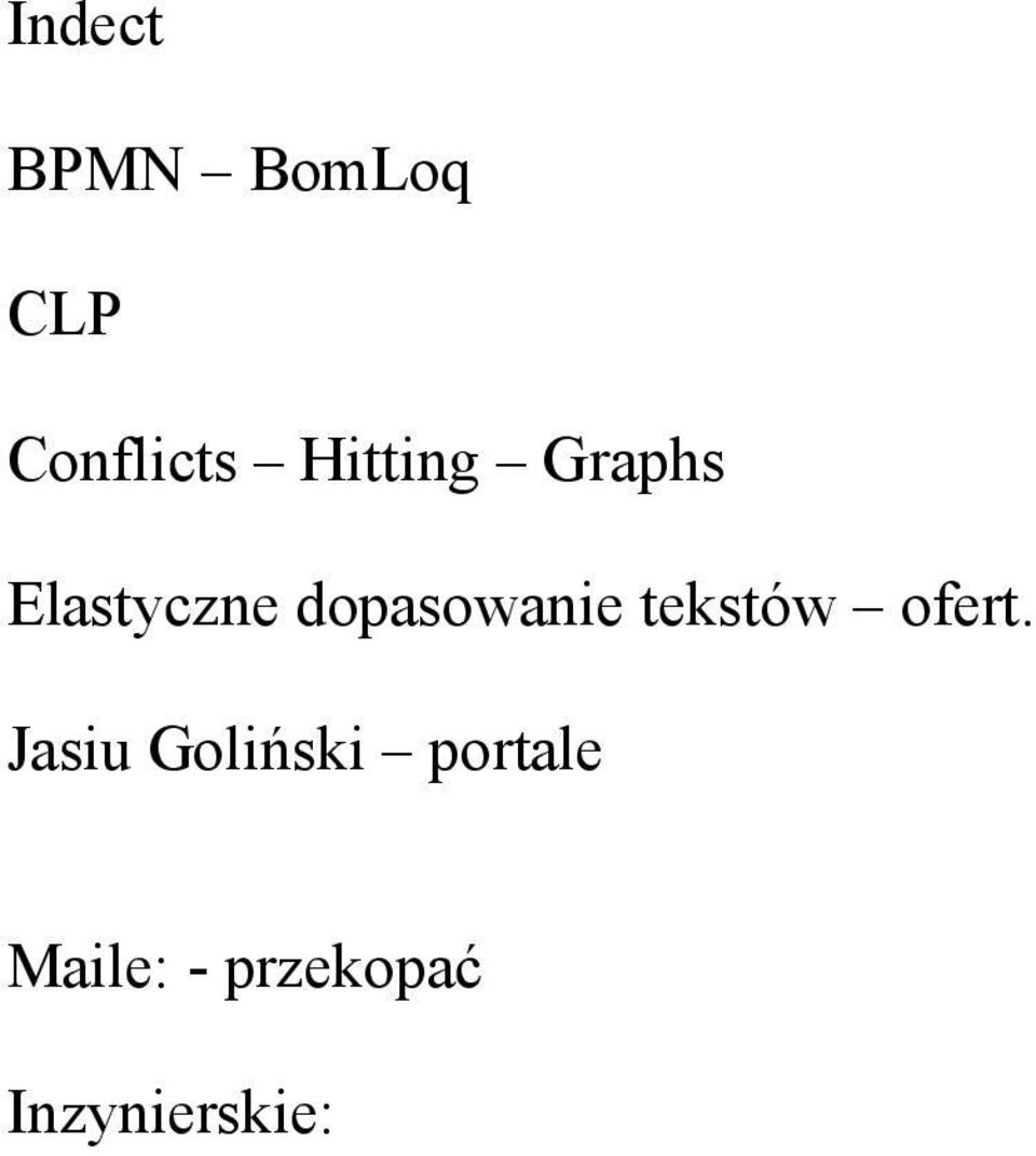 dopasowanie tekstów ofert.